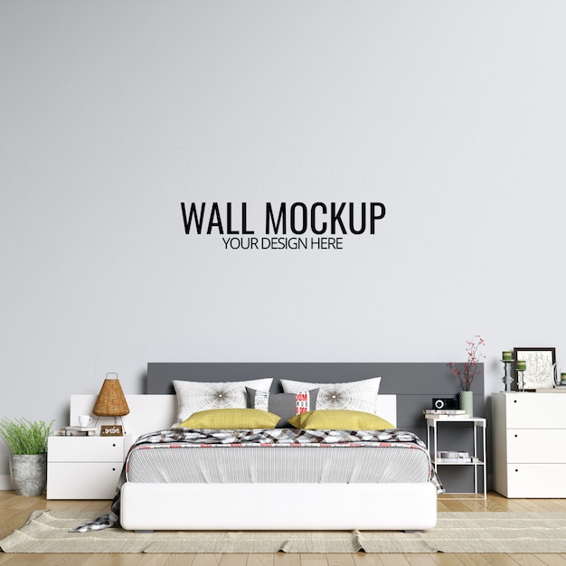 Innenschlafzimmer-Wand-Modell-Hintergrund