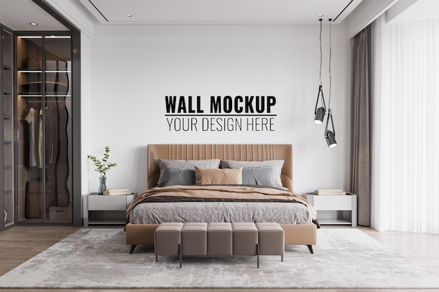 Innenschlafzimmer Wandmodell, 3D-Rendering