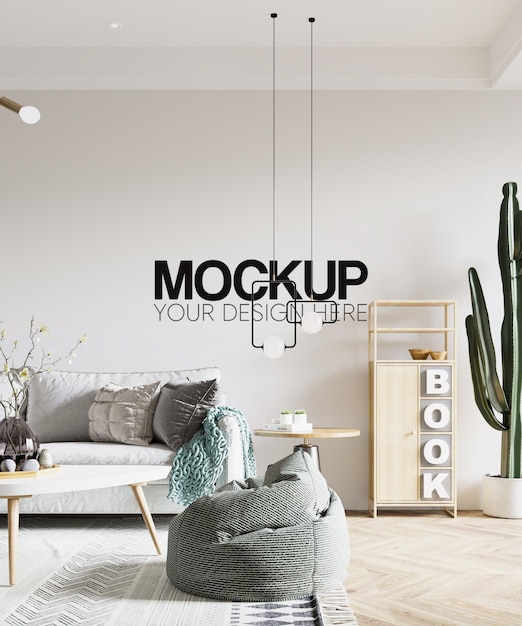 Innenwand mockup 3d-rendering 3d-illustration