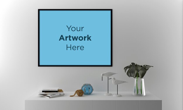 Innere Anordnung Leerer Fotorahmen Mockup Design