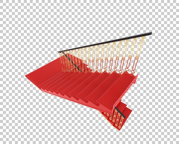 PSD innere treppen, die auf durchsichtigem hintergrund isoliert sind, 3d-rendering-illustration
