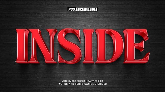 Inneres 3D-Text-Effekt