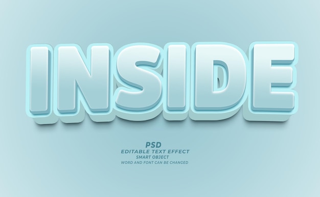Innerhalb von PSD 3D-bearbeitbarem Texteffekt