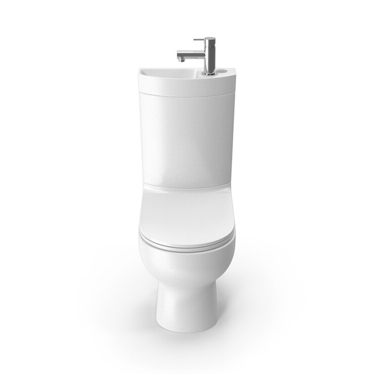 PSD inodoro combinado moderno con fregadero integrado - fijación de baño de cerámica blanca