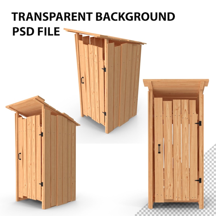PSD inodoro de madera rústico de png