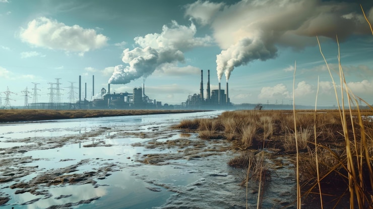 PSD inquinamento industriale che incide su un ecosistema di zone umide