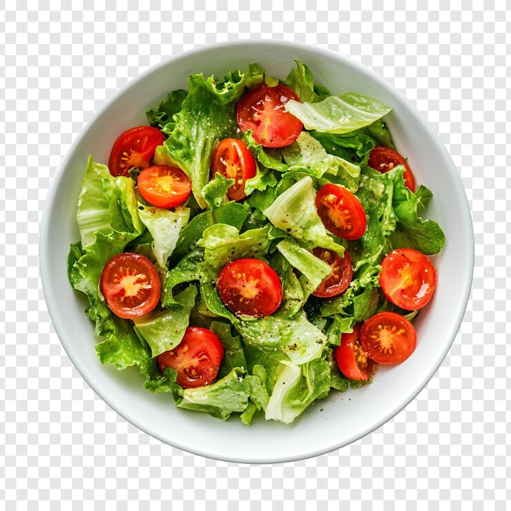 PSD insalata verde fresca con pomodori di ciliegio