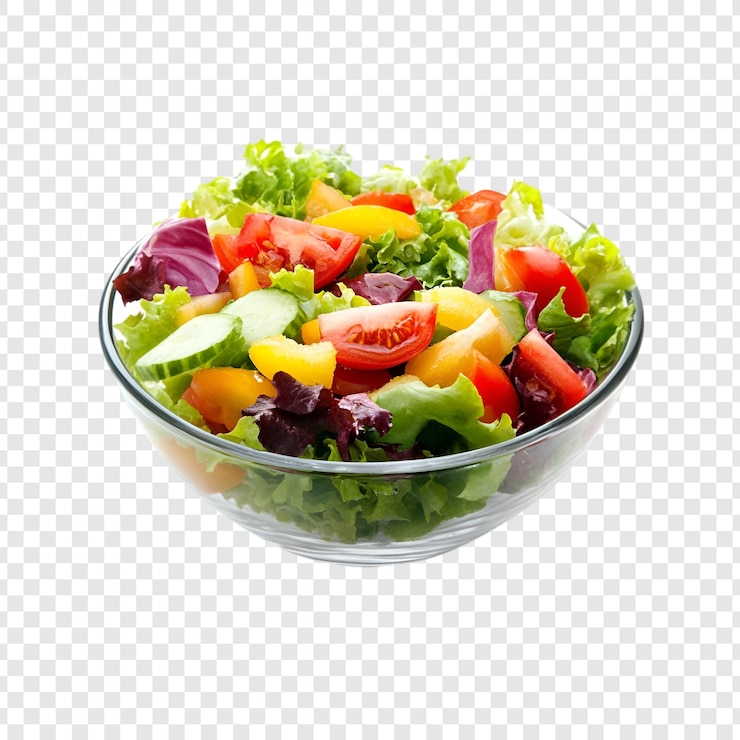 PSD insalata verde fresca con pomodori rossi e spezie