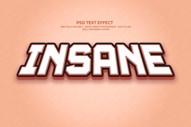 Insane Text Effect - Tipografia 3D ousada para cartazes e banners