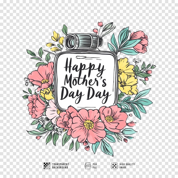 Inscrição de caligrafia do Dia das Mães desenhada à mão por vetor
