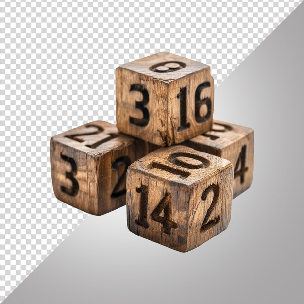 PSD inscription d'erreur 404 sur des cubes de bois png