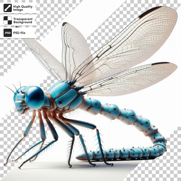 PSD un insecte bleu avec un corps bleu et une image d'un insecte bleue