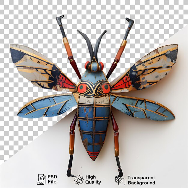 PSD un insecto 3d aislado en un fondo transparente