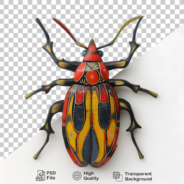 PSD un insecto 3d aislado en un fondo transparente