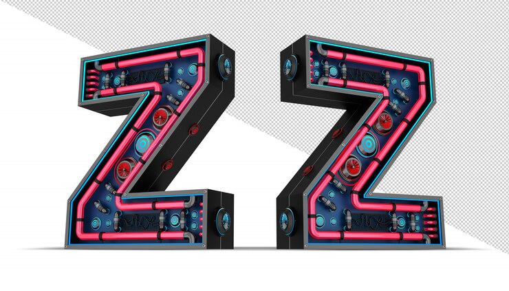 PSD insegna al neon a forma di lettera z.