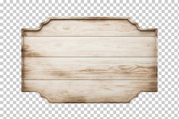 Insegna di legno decorativa oblunga isolata su sfondo trasparente png psd