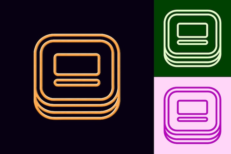 PSD insertar icono de tabla con un pequeño contorno cuadrado y unas pocas líneas diseños de icono minimalistas abstractos