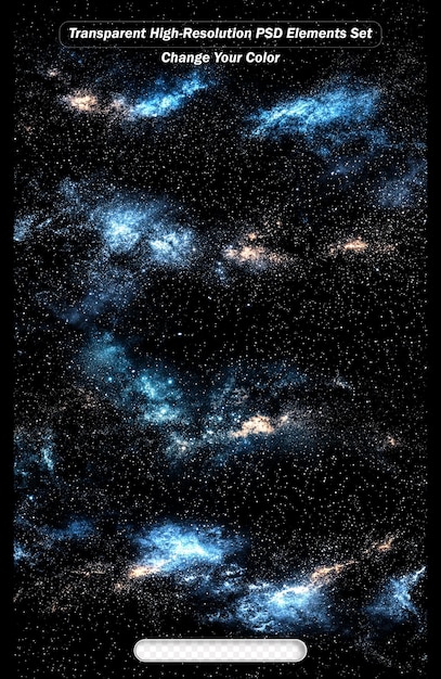 Insieme di stelle di un pianeta e di una galassia in uno spazio libero Elementi
