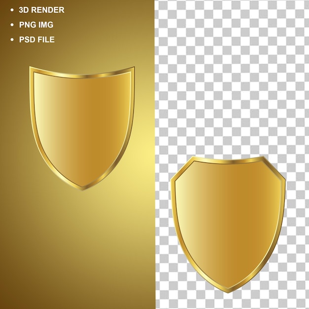 Insigni 3d png su sfondo trasparente isolato