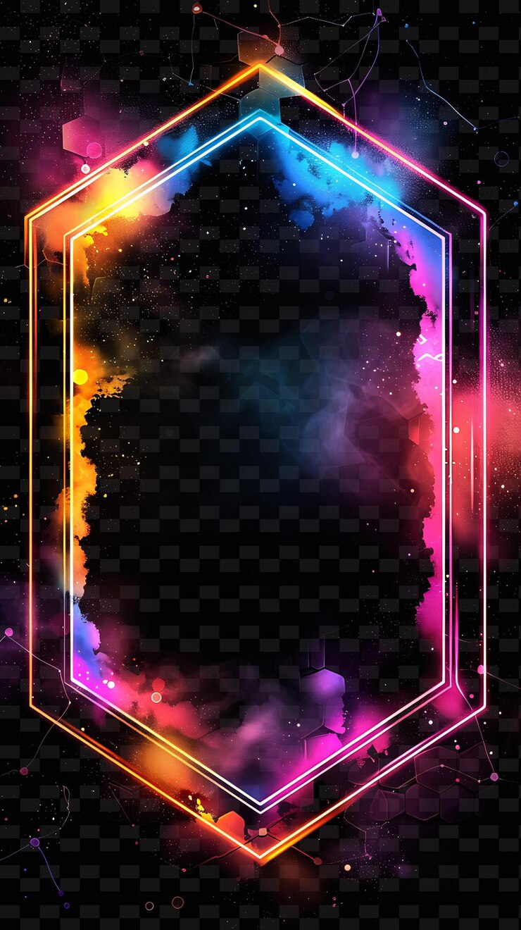 PSD insignia de parede de graffiti digital com uma placa hexagonal urban fram y2k shape decoração de placa de sinalização criativa