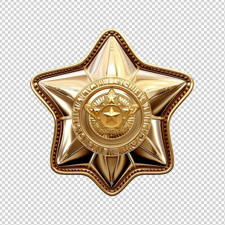 PSD la insignia del sheriff cortada en transparente