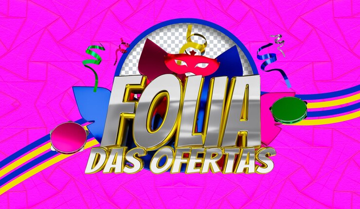 PSD insígnias de carnaval 3d para composição de design