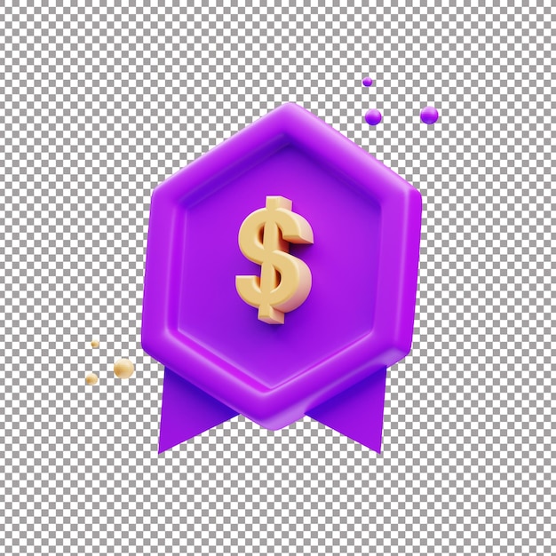 Las insignias son un archivo de renderización 3D.