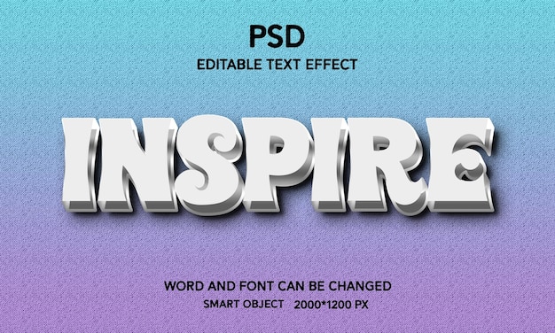 Inspirer Un Effet De Texte Psd Modifiable