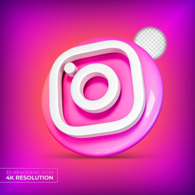 Instagram 3D Apps Logo isoliert