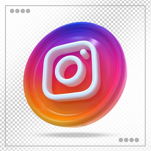 Instagram 3d Icône Médias Sociaux