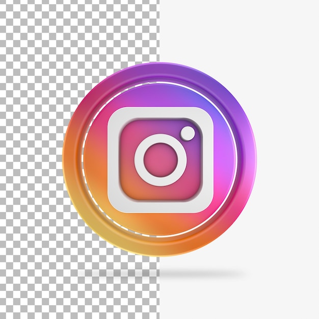 Instagram 3d Render Kreissymbol
