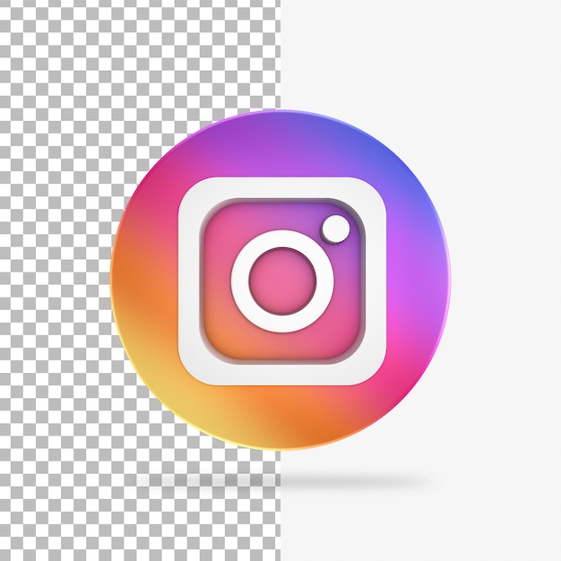 PSD instagram 3d render kreissymbol