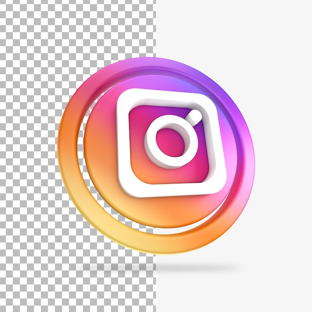 Instagram 3d render kreissymbol