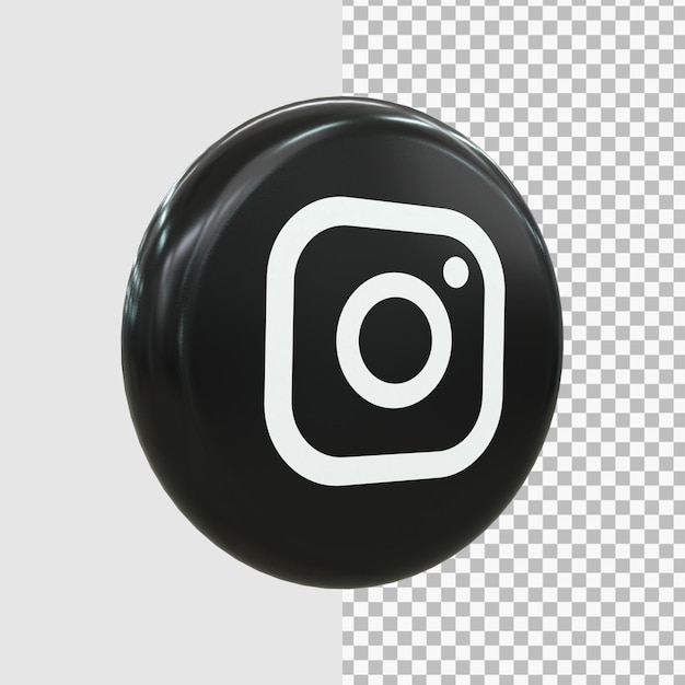 Instagram 3d Social Media-Symbol Bunt glänzendes 3D-Symbol Konzept 3D-Rendering für die Komposition
