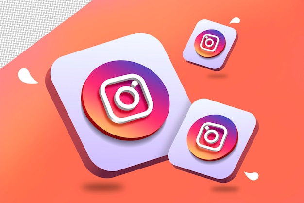 PSD instagram-3d-symbol