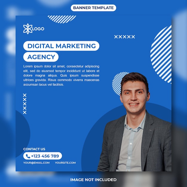 Instagram-banner-design der agentur für digitales marketing social-media-banner-vorlage