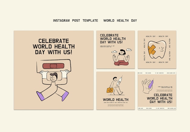 Instagram-Beiträge zur Feier des Weltgesundheitstages