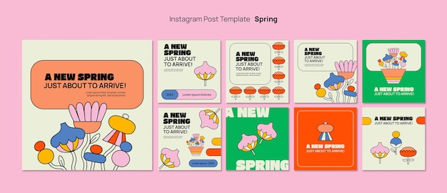 Instagram-Beiträge zur Frühlingssaison