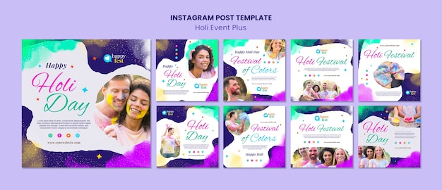 Instagram-beiträge zur holi-feier