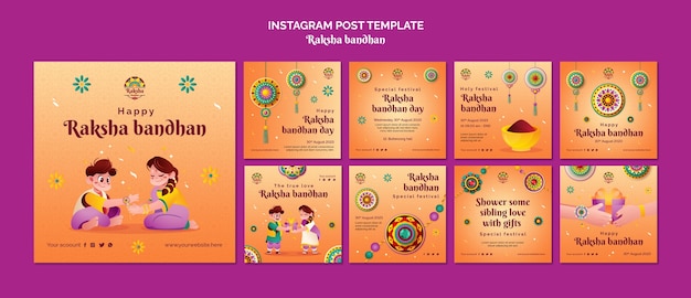 Instagram-Beiträge zur Raksha-Bandhan-Feier