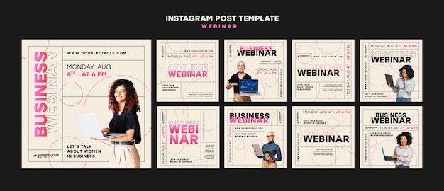 Instagram-Beiträge zur Webinar-Konferenz