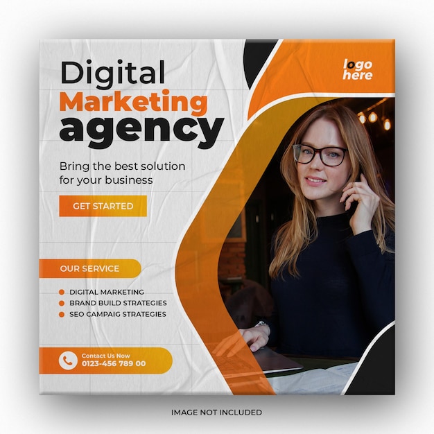 Instagram-Beitragsvorlage für digitales Marketing und Corporate Social Media