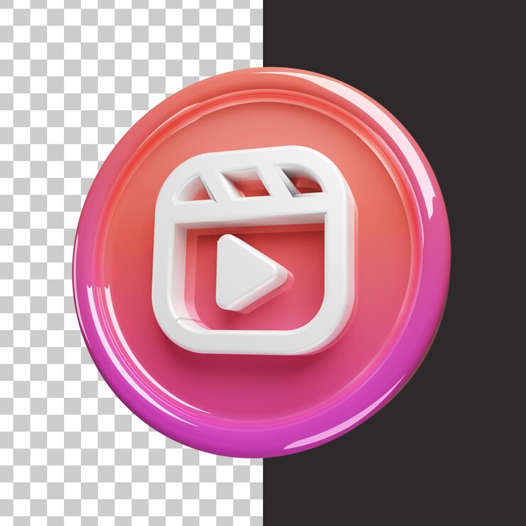 Instagram bobine logo 3d