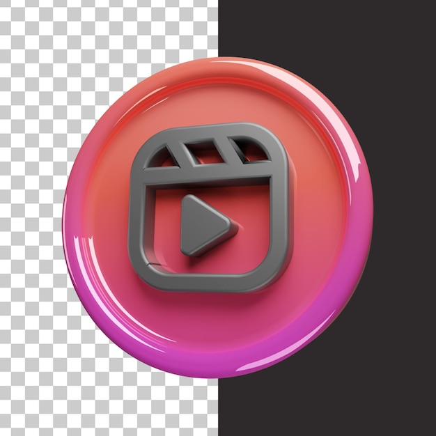 Instagram bobine logo 3d