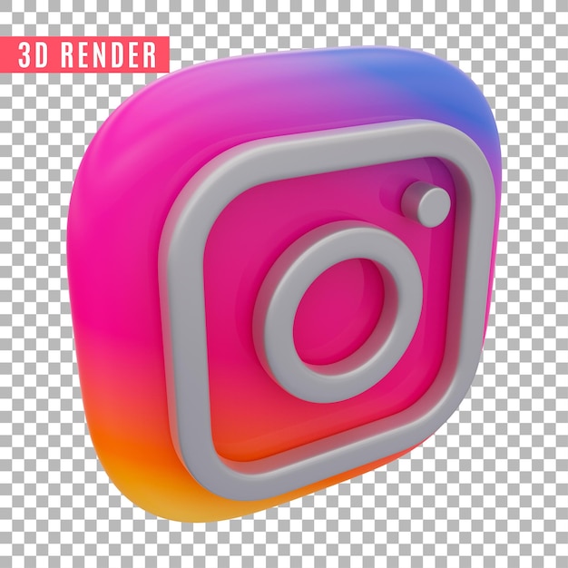 Instagram Brillant Rendu 3d Psd Premium Isolé