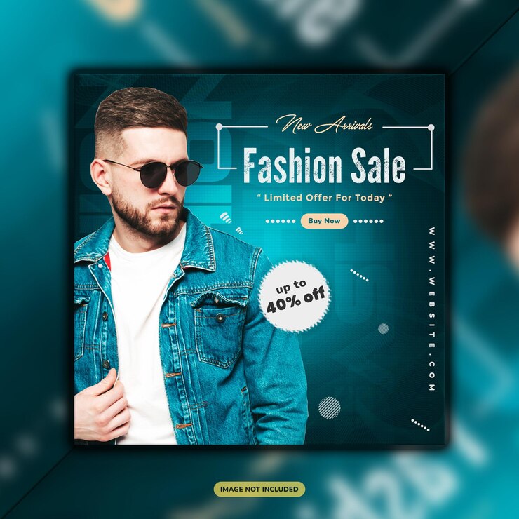 PSD instagram de venda de moda e design de modelo de postagem de mídia social