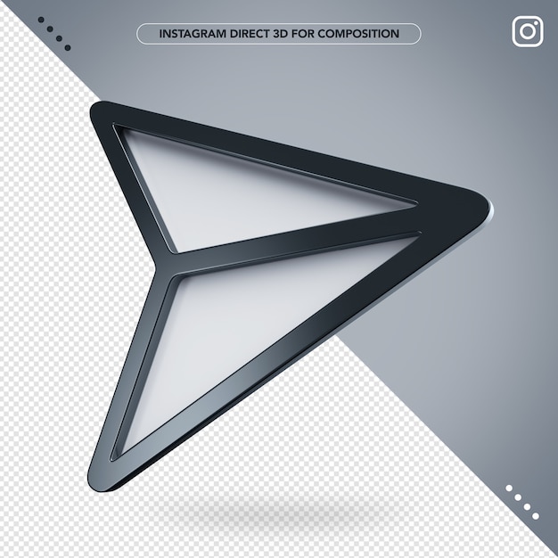 PSD instagram direto 3d para composição