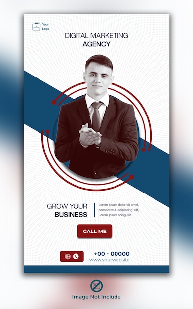 Instagram-Geschichte mit digitaler Marketing-Vorlage-Design