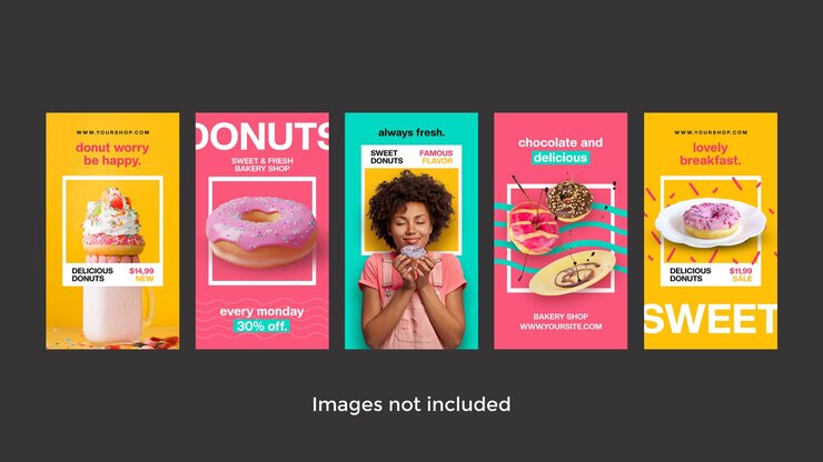 PSD instagram-geschichten des cafés