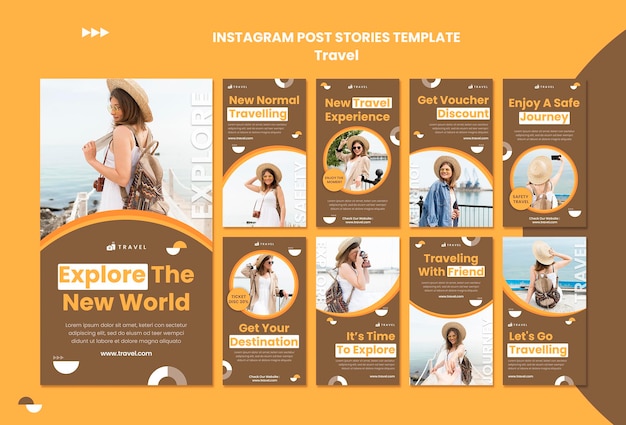 Instagram Geschichten Sammlung für Reisen mit Frau